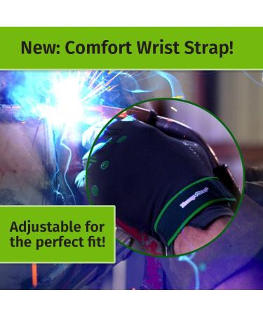 Hempvana Green Relief Arthritis Gloves | As Seen On TV | Advanced Compression for Pain & Swelling Relief | Adjustable Wrist Strap | Non-Slip Grip | L/XL (1 Pair) - Buy Online on GoSupps.com