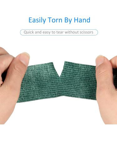 Buy Legal Self-Adhesive Bandage 5cm x 4.5m - 6 Rolls Dark Green | First Aid Dog Wrap Sport Elastic Bandage for Wrist & Feet - Buy Online on GoSupps.com