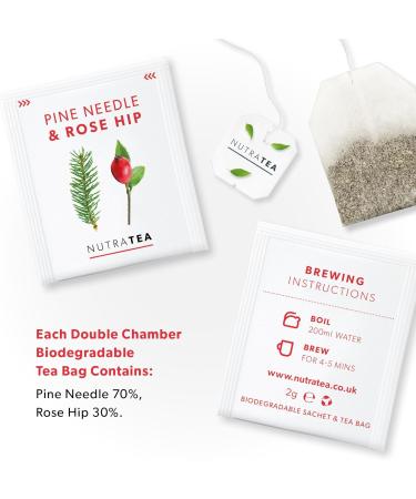 Nutra Tea - Pine Needle & Rosehip Tea | Pine Needle Tea | Pine Tea - 20 Tea Bags - Herbal Tea 20 Count (Pack of 1) - Buy Online on GoSupps.com