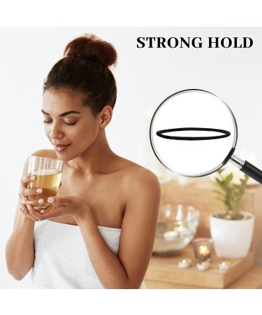 80 Count Extra Long Hair Ties for Thick & Curly Hair - No Metal Elastic Ponytail Holders for Women in Black - Hair Accessories - Buy Online on GoSupps.com