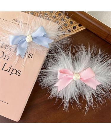 PLCPDM Hair Clip Bangs Clip Sweet Girls Duckbill Clip Headdress Hair Accessories Bow Hairpin Blue - Buy Online on GoSupps.com