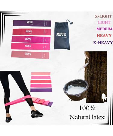 NRVR +velife Resistance Exercise Loop Bands Set of 5 Resistance Bands Standard Size Unisex Pink&Multicolors - Buy Online on GoSupps.com
