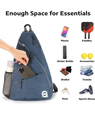 A11N Reversible Crossbody Sling Bag/Backpack for Men and Women - Navy | Pickleball Bag - Buy Online on GoSupps.com