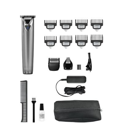 Wahl Canada Lithium-Ion Stainless Steel Multigroomer All in one grooming kit Use the T Blade trimmer head for beard & touch up trims dual shaver trim hard reach ear nose areas - Model 3114 Hair Trimming Kit
