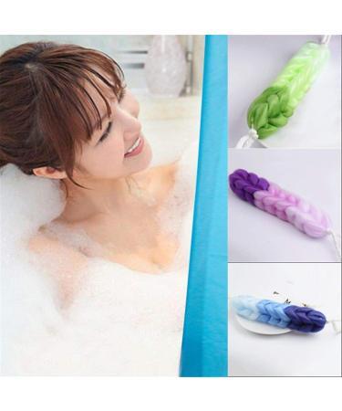 Premium Blue Back Scrubber & Bathing Sponge - Long Stretch Luffa with Rope Handles for Men & Women - Exfoliating Mesh for Ultimate Body Peeling - Buy Online on GoSupps.com