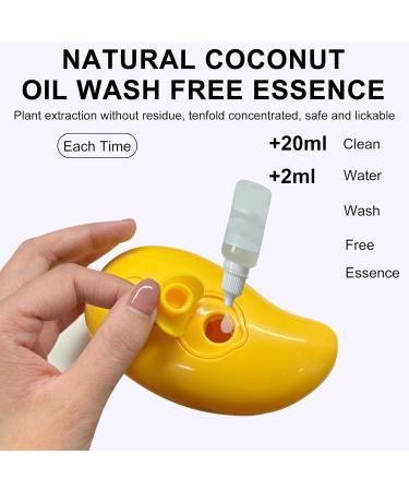 Shunfaji Cat Steam Brush Natural Coconut Essence No Wash Based Coconut Oil Cleaning Solution 20ml (Serum Without Rinse) Yellow - Buy Online on GoSupps.com