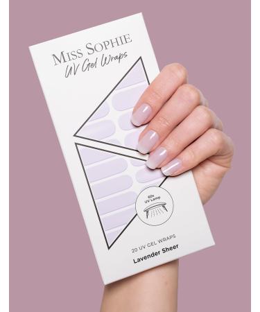 Original Miss Sophie UV Gel Nail Foils - Glazed Elegance Lavender Stripes for Finger & Toenails - Buy Online on GoSupps.com