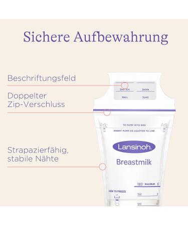 Lansinoh Breast Milk Bags - 25 Pack | Safe Storage & Freezing | Hygienic & Space-Saving Solution - Buy Online on GoSupps.com