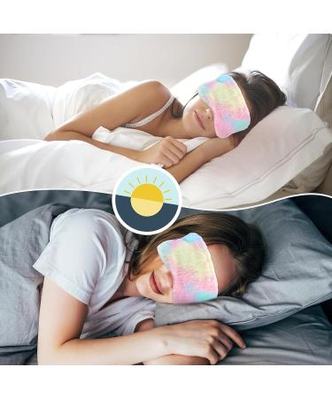 Plush Sleeping Eye Mask Set - 3 Soft Furry Blindfolds for Adults & Kids | Comfortable Faux Fur Eye Shades with Elastic Strap - Perfect for Travel & Naps (3 Colors - Buy Online on GoSupps.com