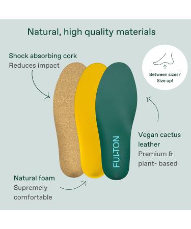 Fulton Custom Molding Cork Shoe Inserts for Men - Pain Relief Orthotic Insoles with Plantar Fasciitis Arch Support - Men's Size 11 - Buy Online on GoSupps.com