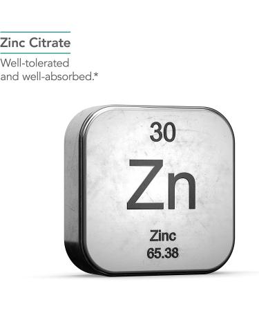 NutriCology Zinc Citrate 25 mg - Immune Support, Mood & Bone Health - 60 Veg Capsules - Buy Online on GoSupps.com