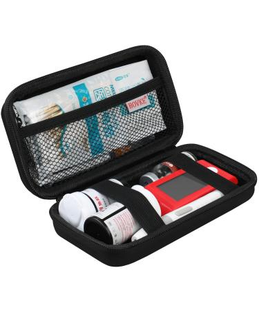Bovke Diabetes Supplies Travel Carrier Storage Pocket for Diabetes Test Kit Blood Sugar Measure Tan Test strips medication lancets needles syringes and other diabetes supplies black +black black +black - Buy Online on GoSupps.com