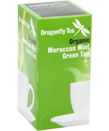 (2 Pack) - Dragonfly Tea - Org Moroccan Mint Green Tea | 20 sachet | 2 PACK BUNDLE - Buy Online on GoSupps.com