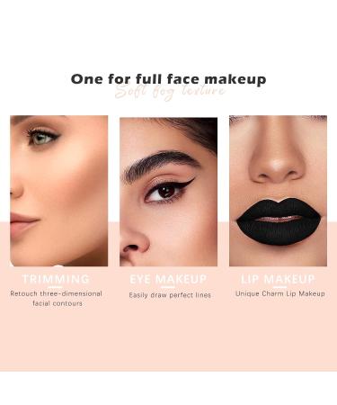 NewBang 3 Colors Dark Black Lipstick and Lipliner Matte Liquid Lipstick Set - Waterproof Longlasting Lip Makeup for Halloween & Christmas (6 pcs) - Buy Online on GoSupps.com