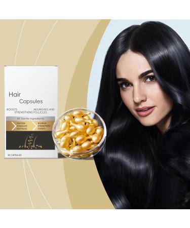  Generisch Hair Restoration Capsules - Pack of 30 Ginger Hair Growth Capsules - Anti-frizz - Regenerates and thickens hair by nourishing the scalp and hair follicles - Buy Online on GoSupps.com