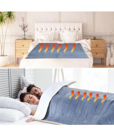 Electric Blanket 175x85 cm with Remote Control | Turquoise Floor Heated Blanket | 2 Temperature Levels for Ultimate Comfort - Buy Online on GoSupps.com