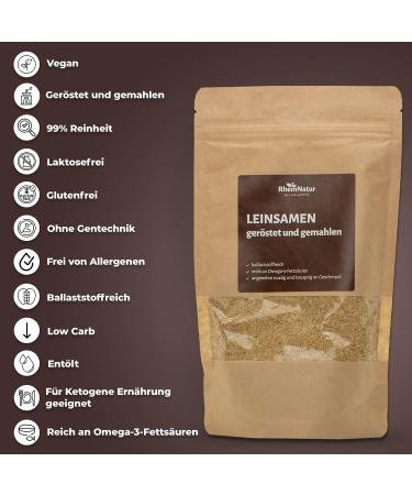 Rheinnatur Golden Linseed 200g - Vegan Linseed Flour Rich in Protein & Healthy Fats - International Shipping - Buy Online on GoSupps.com