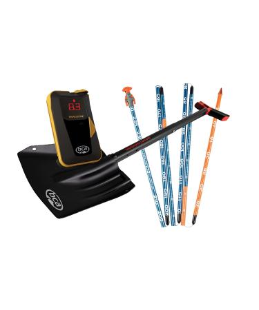 BCA Backcountry Access T4 Turbo Avalanche Beacon Kit Rescue Package - Includes The Tracker 4 Transceiver, 300 Centimeter Avalanche Probe, and Shovel with Saw.