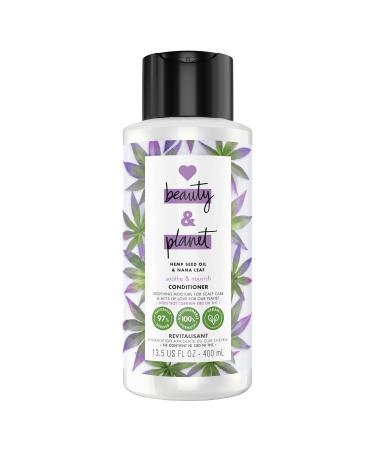 Love Beauty and Planet 100% Biodegradable Hydrating Conditioner Soothe & Nourish Dry Scalp Hemp Seed Oil & Nana Leaf Vegan  Silicone-free  Cruelty-free Hair Care 13.5 oz