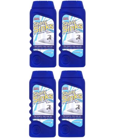 4 x Shiny Sinks Cleaner for Ceramic Stainless Granite Sinks & Basins 290ml - Buy Online on GoSupps.com
