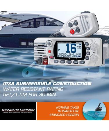 Standard Horizon Eclipse-Series VHF Radio with GPS in White - Small - Buy Online on GoSupps.com