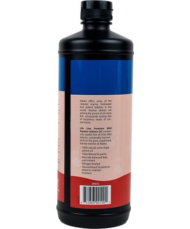 Life Line Pet Nutrition Wild Alaskan Salmon Oil 32 oz - Omega-3 Skin & Coat Supplement for Dogs & Cats - Supports Brain, Eye, & Heart Health - Buy Online on GoSupps.com