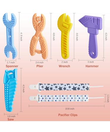 Silicone Teething Toys for Babies 0-12 Months - Set of 5 | Molar Chew & Soothe Gums | Infant Teether Toys - Buy Online on GoSupps.com