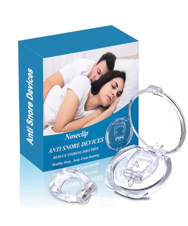 Anti Snoring Device Magnetic Anti Snore Nose Clip Professional Relieve Snore Mini Comfortable Sleep Sleeping Aid Relieve Snore for Men Women (4PC) 4 Count (Pack of 1)