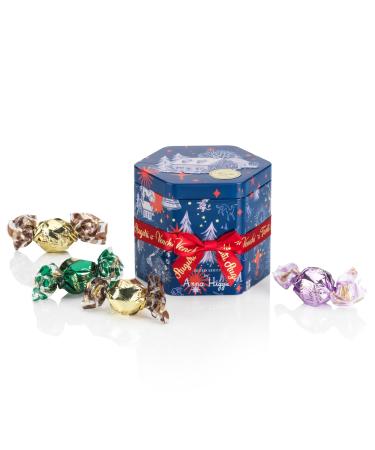 Venchi - Collection No l - Bo te Cadeau Hexagonale en M tal avec Assortiment de Chocolats Perle 148 g - Id e cadeau - Sans gluten