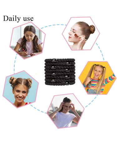 8-Piece Mixed Color Hair Ties for Women & Girls - No Damage Elastic Ponytail Holders for Thick Hair (Style 7) - Buy Online on GoSupps.com