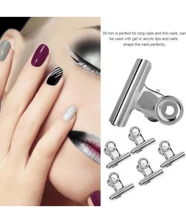 LANTRO JS Stainless Steel Nail Tip Clips 2 1.2 0.7 inches Nail Extension Quick Building Nail Tips Clip Nail Extension Clips Multifunctional Nail Art Accessories - Buy Online on GoSupps.com