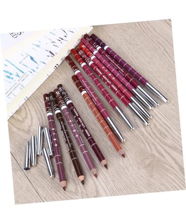 minkissy 12 Pieces Waterproof Lip Liner Set Water Resistant Medium as shown - Buy Online on GoSupps.com