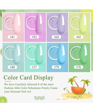 Summer Collection Fine Dipping Powder Kit - 8 Colors Set for Even & Smooth Finish | Nail Color System with Gel Polish Effect - Buy Online on GoSupps.com