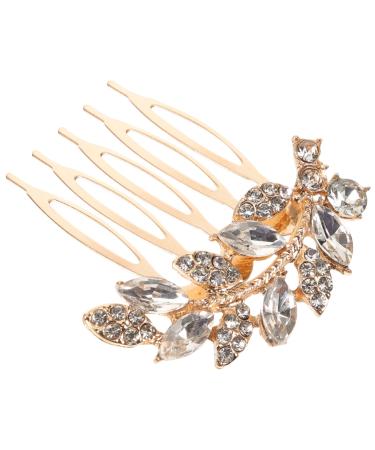 DOITOOL rhinestone headpiece hair accessories Miss women's manual Clip girl wedding rhinestone hair comb Metal Japanese and Korean hair accessories for wedding Fashion