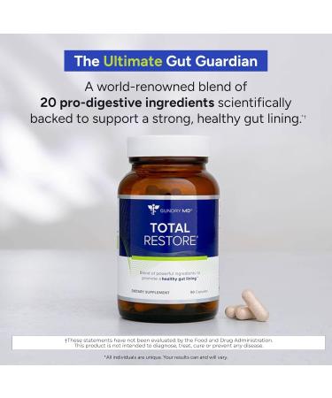 Gundry MD Total Restore Gut Lining Support Digestive Supplement for Gastrointestinal Wellness Gut Health Supplement Gut Health for Women and Men 90 Capsules (3) - Buy Online on GoSupps.com