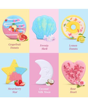 MAQUITA 6Pcs Handmade Shower Bath Bombs - Luxury Spa Kit for Girls, Beauty Gift Set for Christmas, Valentine's, Birthday, Mother's Day & Anniversary - Buy Online on GoSupps.com