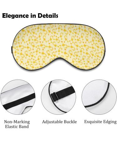 Buy Childhood Cancer Day Yellow Ribbon Sleep Mask for Women | Adjustable Eye Shades Cover with Elastic Strap - Buy Online on GoSupps.com