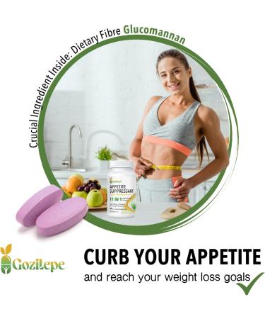 Highly Effective Glucomannan 1500mg Fat Burner & Appetite Suppressant with Green Tea Extract - 1 Month Supply for Weight Management & Hunger Control - Buy Online on GoSupps.com