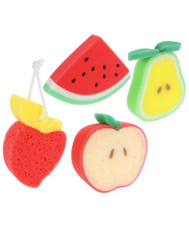 4pcs Child Bath Mesh Shower Ball Cartoon Bath Ball Loofah Bath Sponge Baby Scrubber Ball Exfoliator Loofah Cartoon Shower Ball Shower Back Scrubber Bath Loofah Pu Sponge Material
