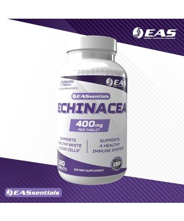 EAS Experimental and Applied Sciences Echinacea 400mg | Tri Blend Formulation | Immune & Respiratory Support | Gluten Free, Non GMO | Better Absorption with Cyclosome Delivery | 120 Tablets - Buy Online on GoSupps.com