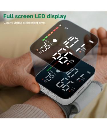 Rechargeable Digital Wrist Blood Pressure Monitor - Automatic Talking Portable with Full LED Display & Carrying Case for Home Use - Buy Online on GoSupps.com