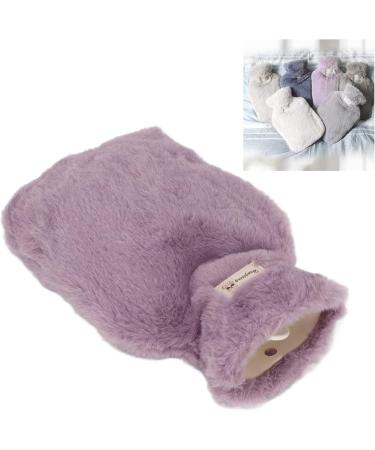 Plush Hot Water Bottle 1000 ML - Wide Mouth Anti-Slip Texture Perfect for School - Purple Color - Buy Online on GoSupps.com
