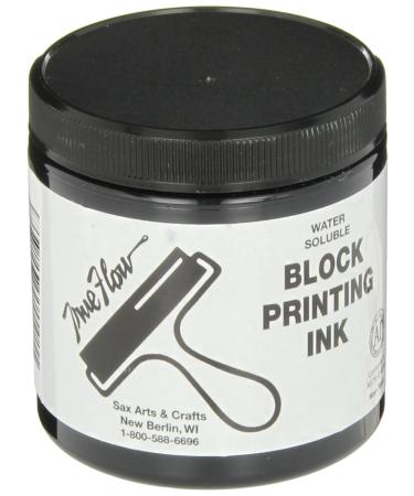Sax True Flow Water Soluble Block Printing Ink  8 Ounce Jar  Black - 461924 - Buy Online on GoSupps.com