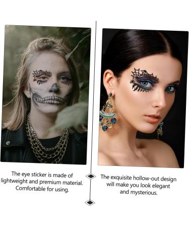 ABOOFAN 6 Pairs Eye Shadow Stickers False Eyelashes Halloween Eyelashes Fluffy Eyeslash Christmas Eye Lashes 3d Fake Eyelashes Black Decor Eyeshadow Stickers Paper Eyeliner Spider Child - Buy Online on GoSupps.com