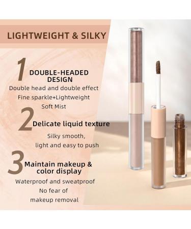 Liquid Eyeshadow Set 6Piece Long Lasting Waterproof Double Sided Eye Beauty Cosmetics Liquid EyeshadowFor Women Teens Beginners Daily Travel Dating Party Work Wedding - Buy Online on GoSupps.com