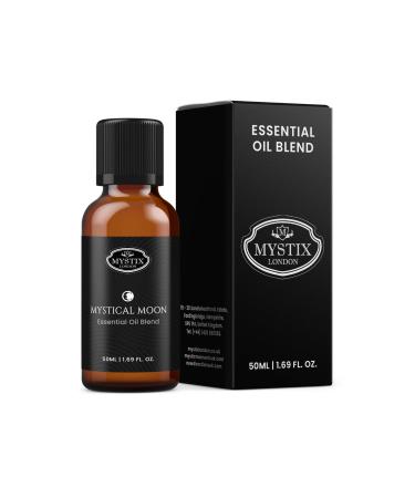 Mystix London | Mystical Moon | Spiritual Pure & Natural Essential Oil Blend 50ml - for Diffusers Aromatherapy & Massage Blends | Perfect as a Gift | Vegan GMO Free