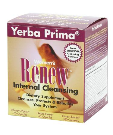 Yerba Prima Women s Renew Internal Cleansing System - 30 Day Cleanse and Detox Kit - Female Detoxifying Herbal Support Supplements