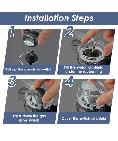 Child Safety Stove Buttons - 6-Piece Locking Set for Oven Protection | Childproof Rotary Button Covers - White - Buy Online on GoSupps.com