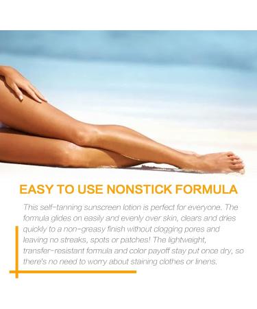 Self Tanning Cream Self Tanning Fluid Self Tanning Cream Face and Body Self Tanning Lotion Instant Tanner For A Delicate and Natural Tanning 60ml - Buy Online on GoSupps.com