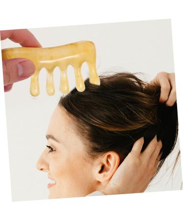 Fomiyes 2-Pack Resin Stone Massage Comb | Gua Sha Scalp & Face Massage | Chinese Beesenwachsharz for Holistic Wellness - Buy Online on GoSupps.com